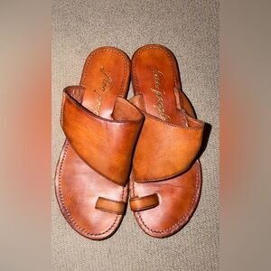 Free People Brown Leather Sandals